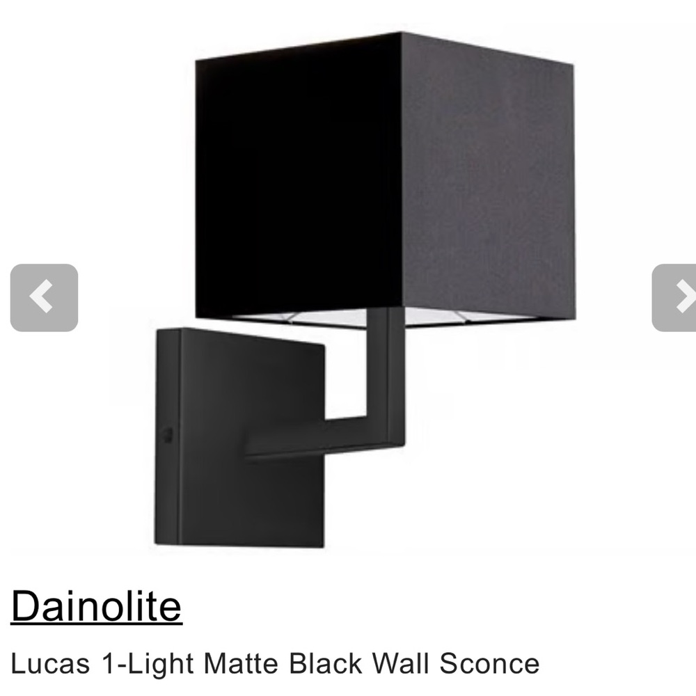 NEW in box! Dainolite Black Wall Sconce